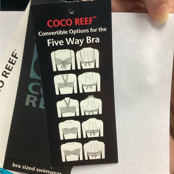 Coco Reef bikini top black U91988 NWT 36D/38 5/way - Picture 2 of 6